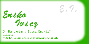 eniko ivicz business card